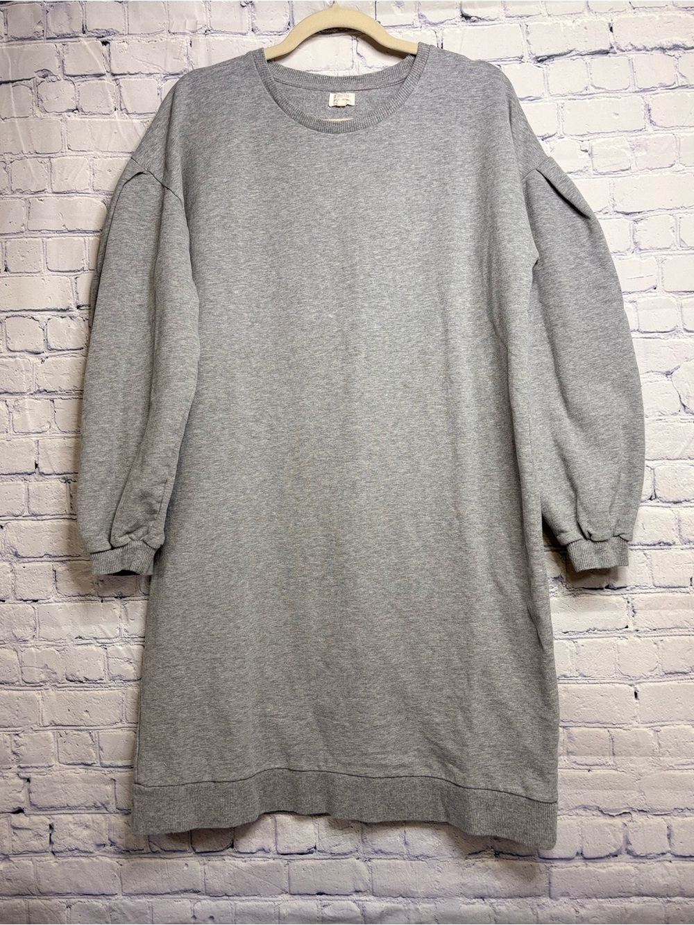 The Simple Folk Grey Melange Minimalist Casual Cozy Meadow Fleece Dress 10
